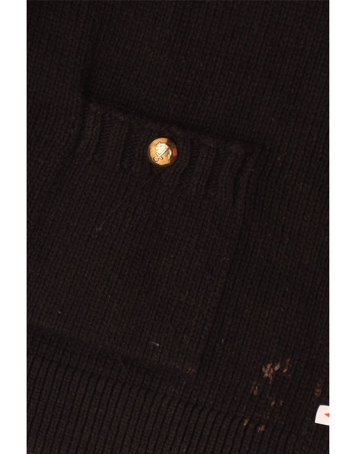 Pulover cardigan pentru femei Zara UK 14 Poliester mediu negru