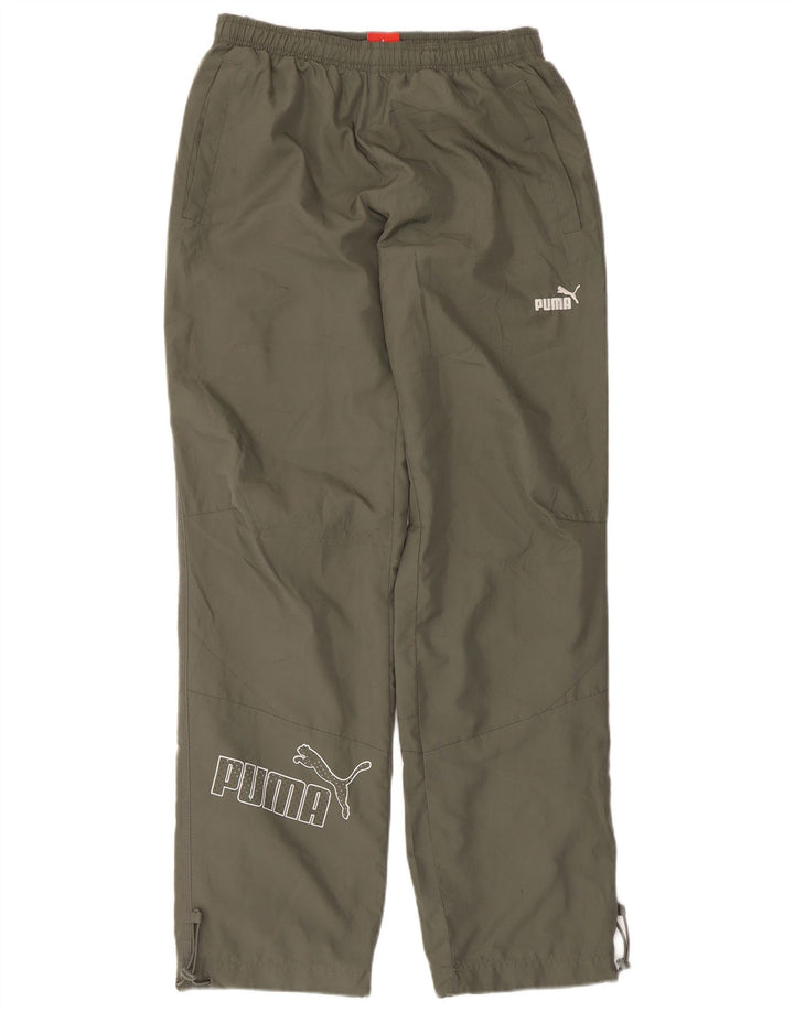 Pantaloni de trening Puma Graphic pentru bărbați, poliester kaki mic
