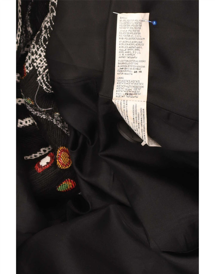 Palton pentru femei Desigual cu model abstract EU 46 XL poliester floral negru
