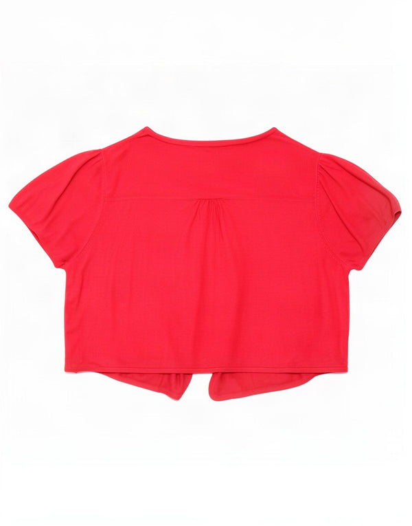 Top cardigan deschis cu mânecă scurtă pentru femei Marks & Spencer UK 22 3XL roz