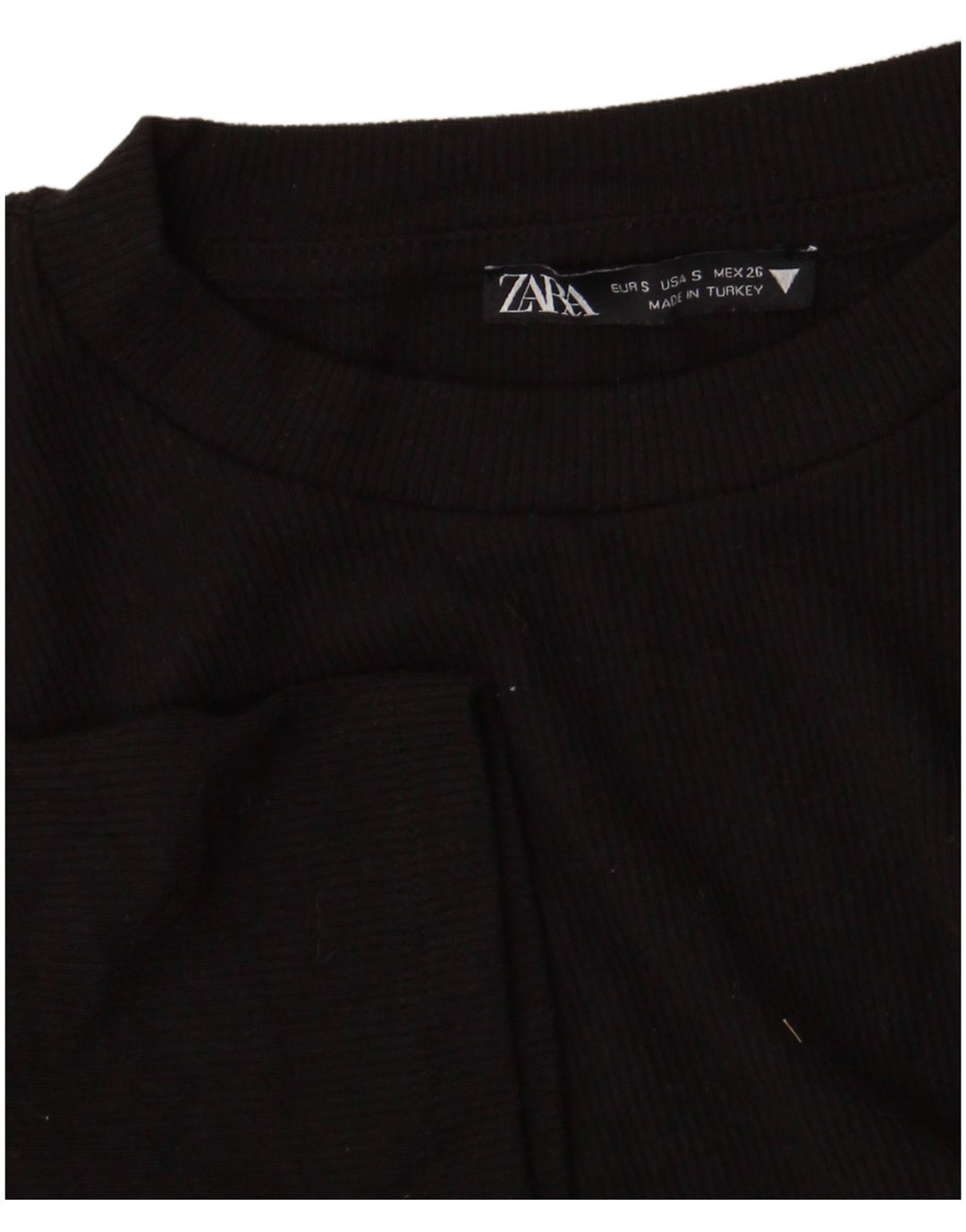 Bluză Crop Top Femei Zara UK 8 Small Negru