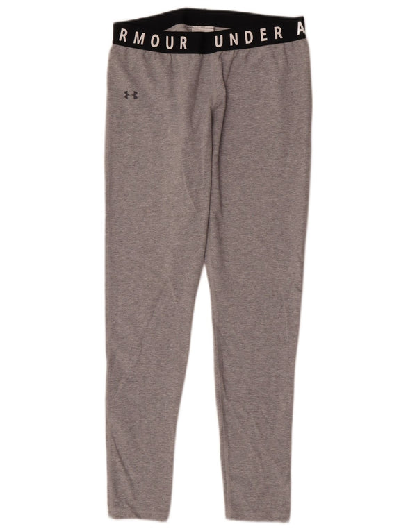 Leggings grafic Under Armour pentru femei UK 14, bumbac color bloc, gri mediu
