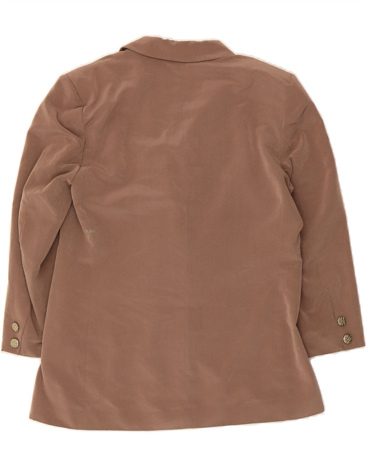 JACQUES VERT Womens 1 Button Blazer Jacket UK 14 Large Brown Polyester Vintage Jacques Vert and Second-Hand Jacques Vert from Messina Hembry 