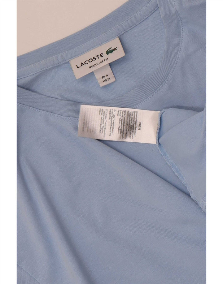Tricou Lacoste pentru bărbați, cu ajustare normală, top mărime 4, bumbac albastru mediu
