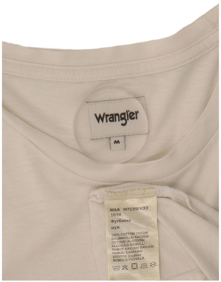 Tricou grafic pentru bărbați Wrangler Top Medium White Bumbac
