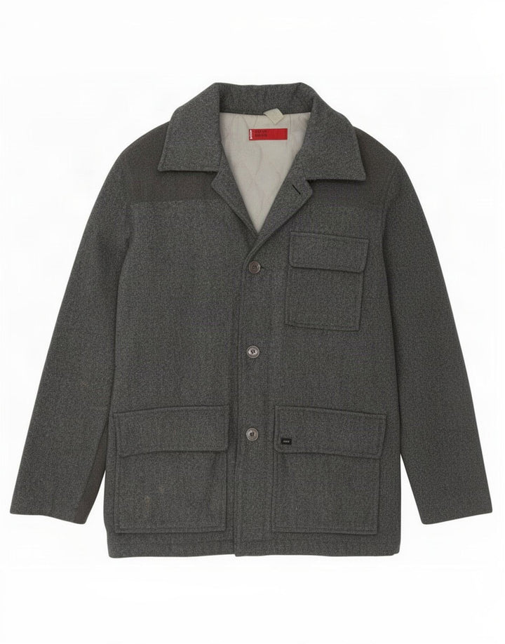 Blancă de vânt pentru bărbați Levi's cu 3 nasturi UK 38 Lână gri mediu