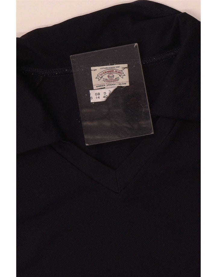 Tricou polo Armani Jeans pentru femei UK 14 Medium Bleumarin