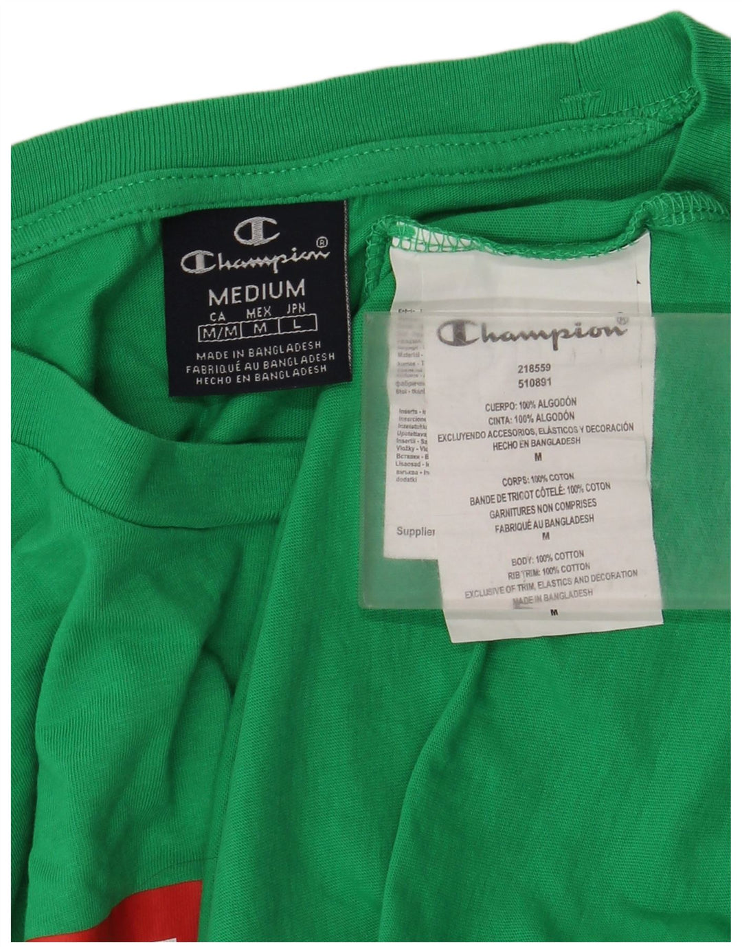 Tricou grafic pentru bărbați Champion Top din bumbac verde mediu