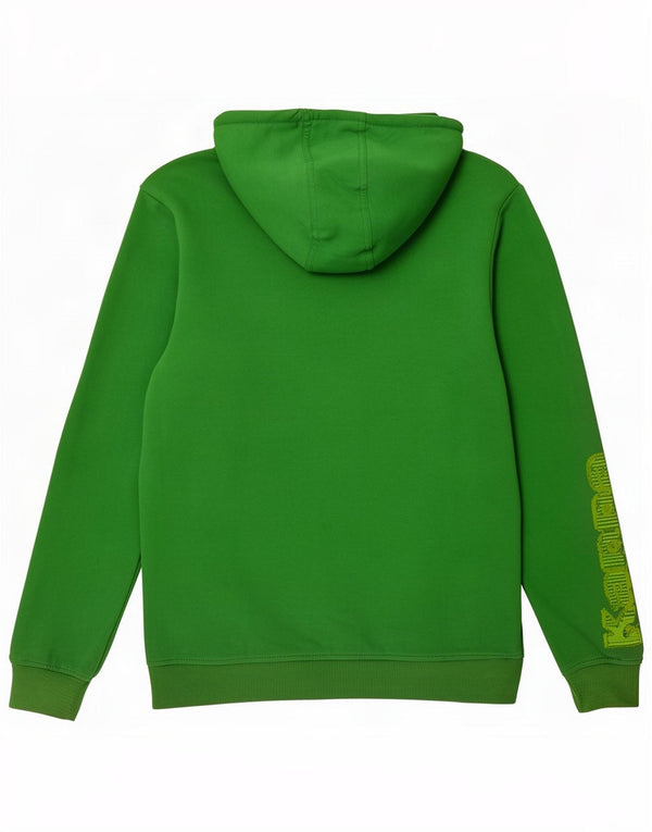 Pulover cu glugă grafic Kappa pentru bărbați, bumbac verde mare