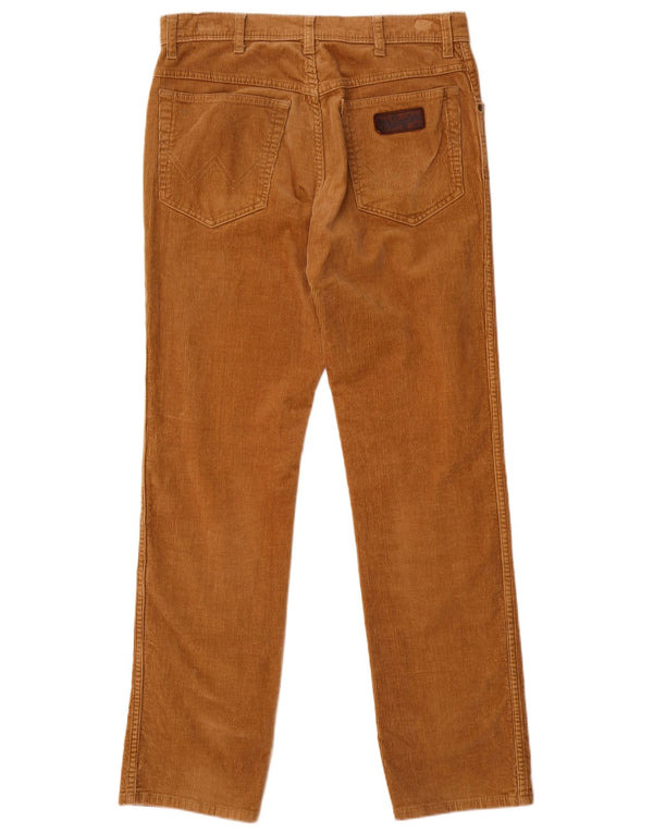 Pantaloni Wrangler Texas Stretch pentru bărbați din velur, W32 L32, bumbac maro