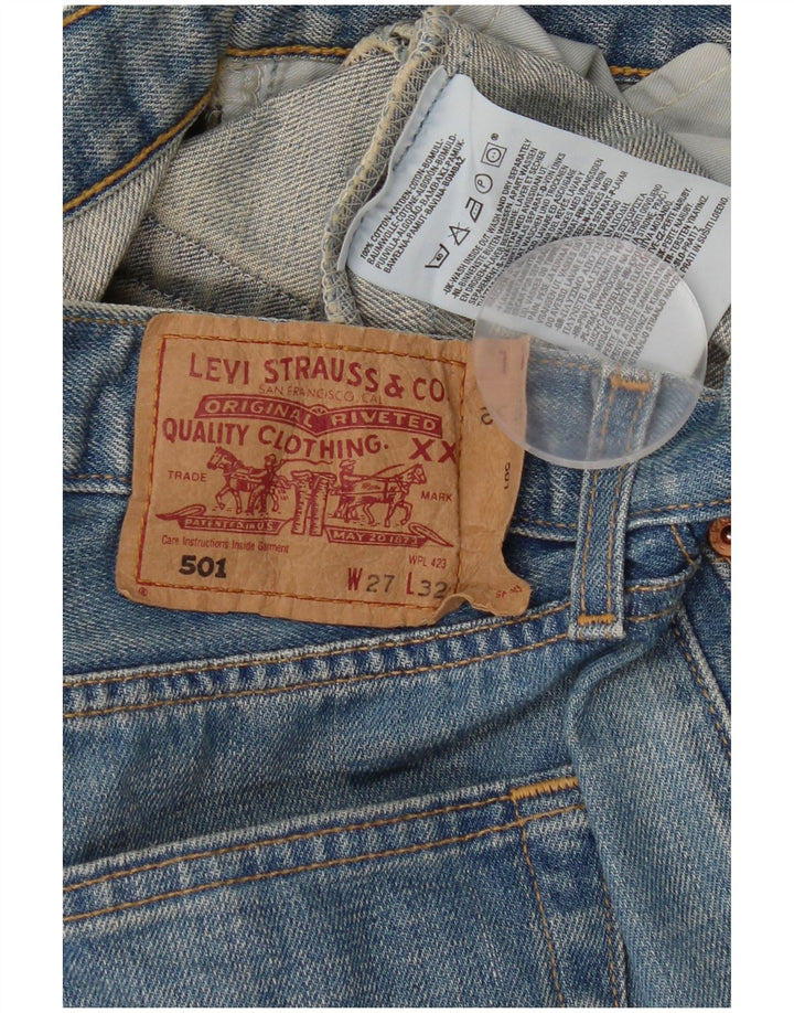 Blugi drepti pentru bărbați Levi's 501 W27 L32 Bumbac albastru