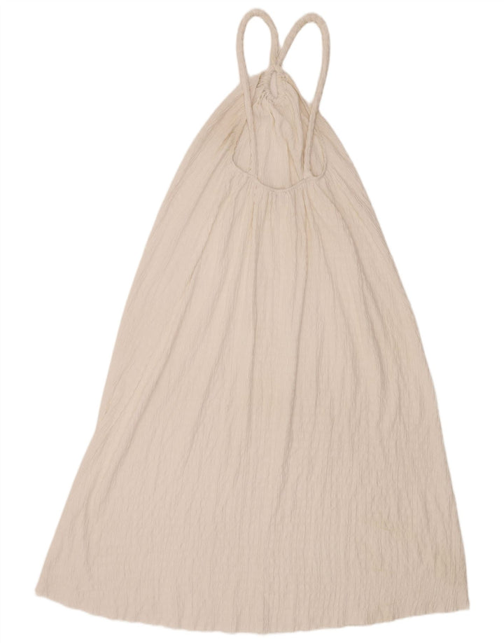 Rochie Cort Halter pentru femei Zara UK 14 Medium White
