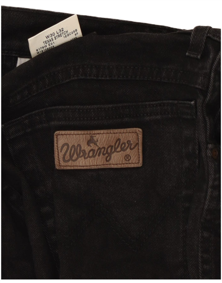 Blugi drepte stretch pentru bărbați Wrangler Texas W30 L32 bumbac negru