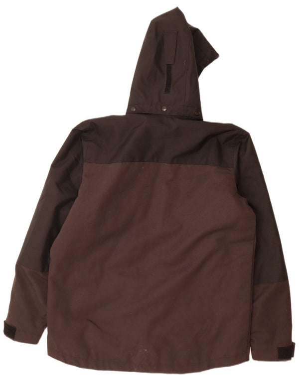 Jachetă Windbreaker cu grafică pentru bărbați Helly Hansen UK 40, mare, maro, bloc de culoare