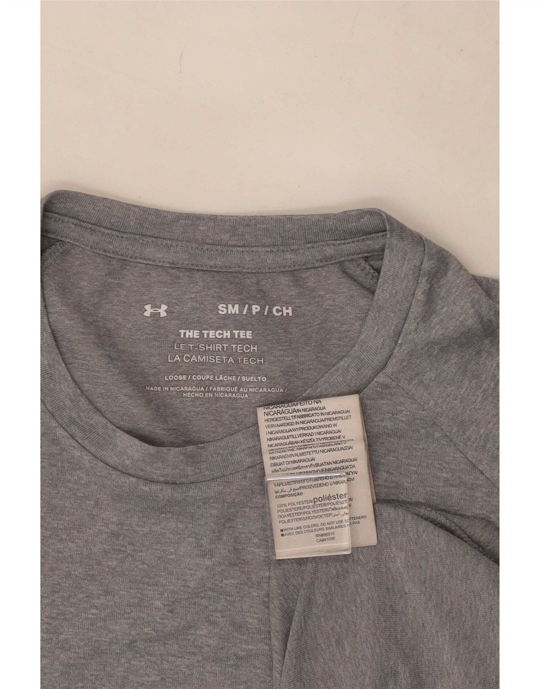 Tricou Under Armour pentru bărbați Top mic, gri, poliester