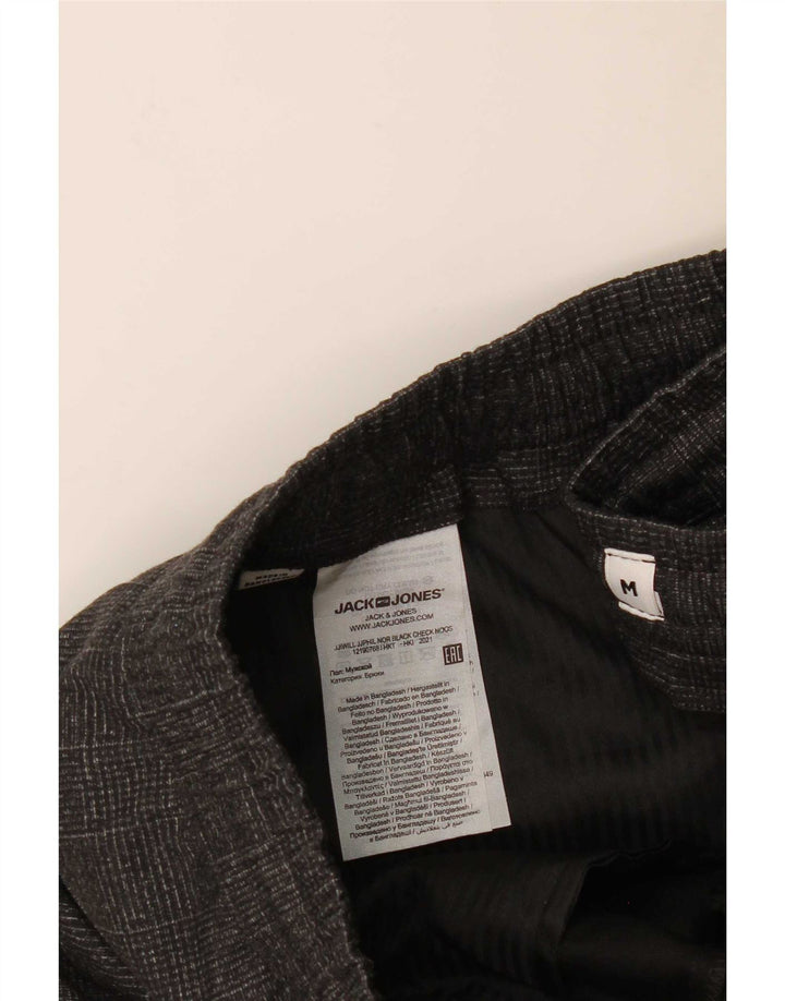 Pantaloni chino slim pentru bărbați Jack & Jones Mediu L32 L30 Poliester cu carouri gri