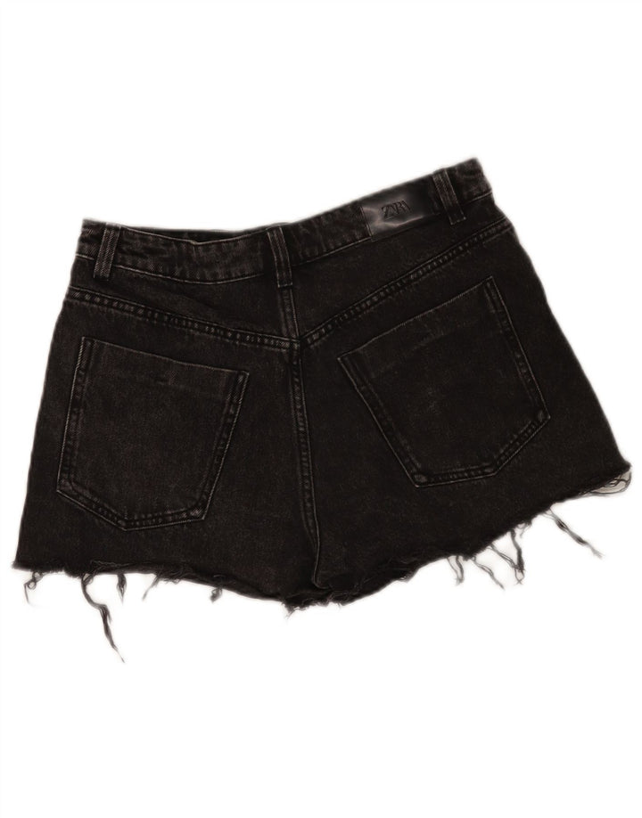 Pantaloni scurți din denim pentru femei Zara EU 40 Medium W30 Bumbac negru