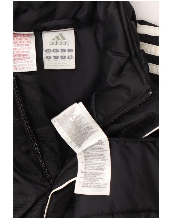 Jachetă căptușită pentru băieți Adidas 11-12 ani, nailon negru