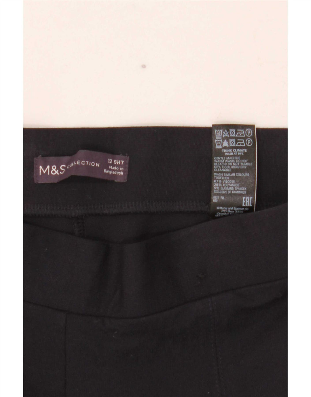 Pantaloni tăiați pentru femei Marks & Spencer UK 12 Medium W28 L26 Bleumarin