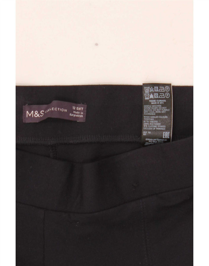 Pantaloni tăiați pentru femei Marks & Spencer UK 12 Medium W28 L26 Bleumarin