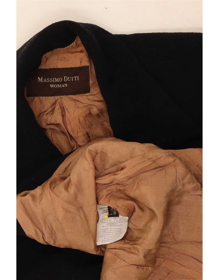 Massimo Dutti Jachetă Blazer Femei cu 4 nasturi EU 38 Lână neagră mică
