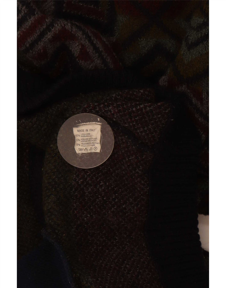 Pulover cardigan pentru bărbați Pimet XL Lână geometrică multicoloră