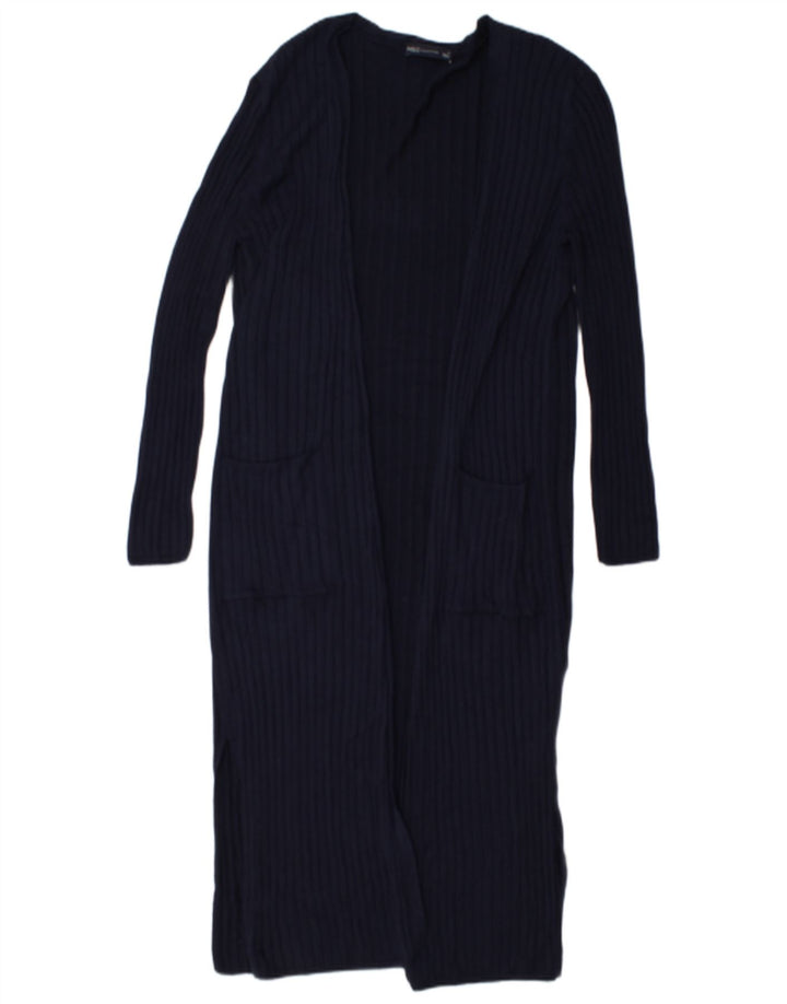 Pulover cardigan cu paragate pentru femei Marks & Spencer UK 12 Medium Bleumarin