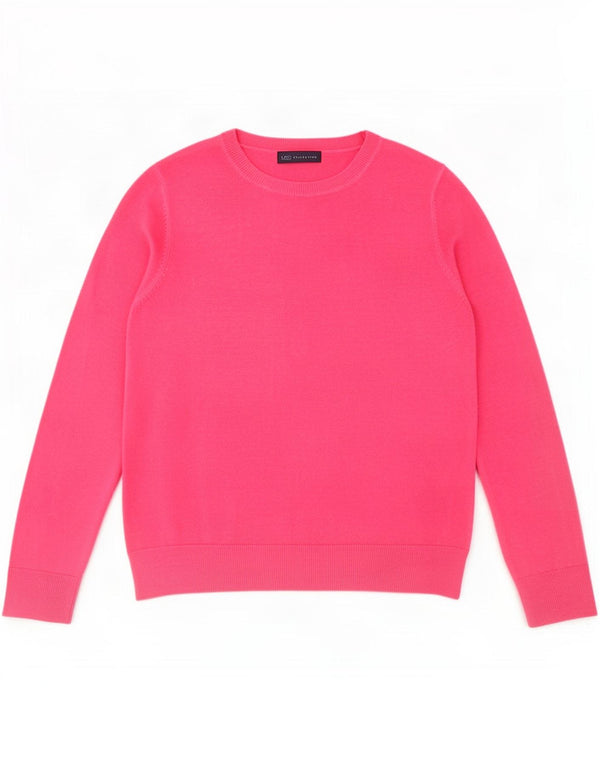 Marks & Spencer Pulover cu gât de barcă pentru femei UK 14 Large Pink Acrylic
