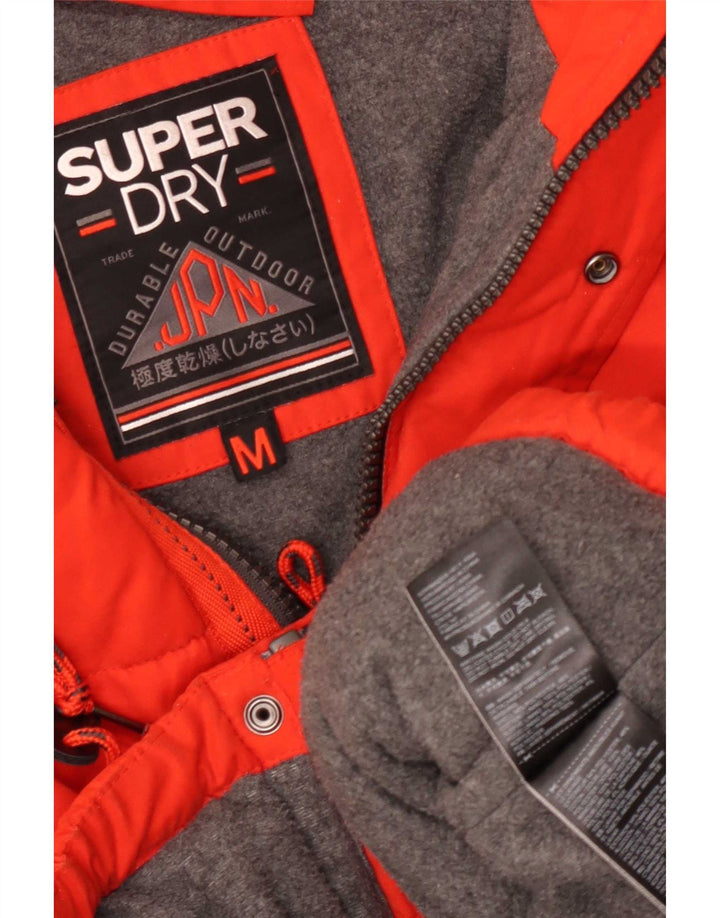 Jachetă căptușită cu glugă Superdry pentru bărbați UK 38 Poliester portocaliu mediu