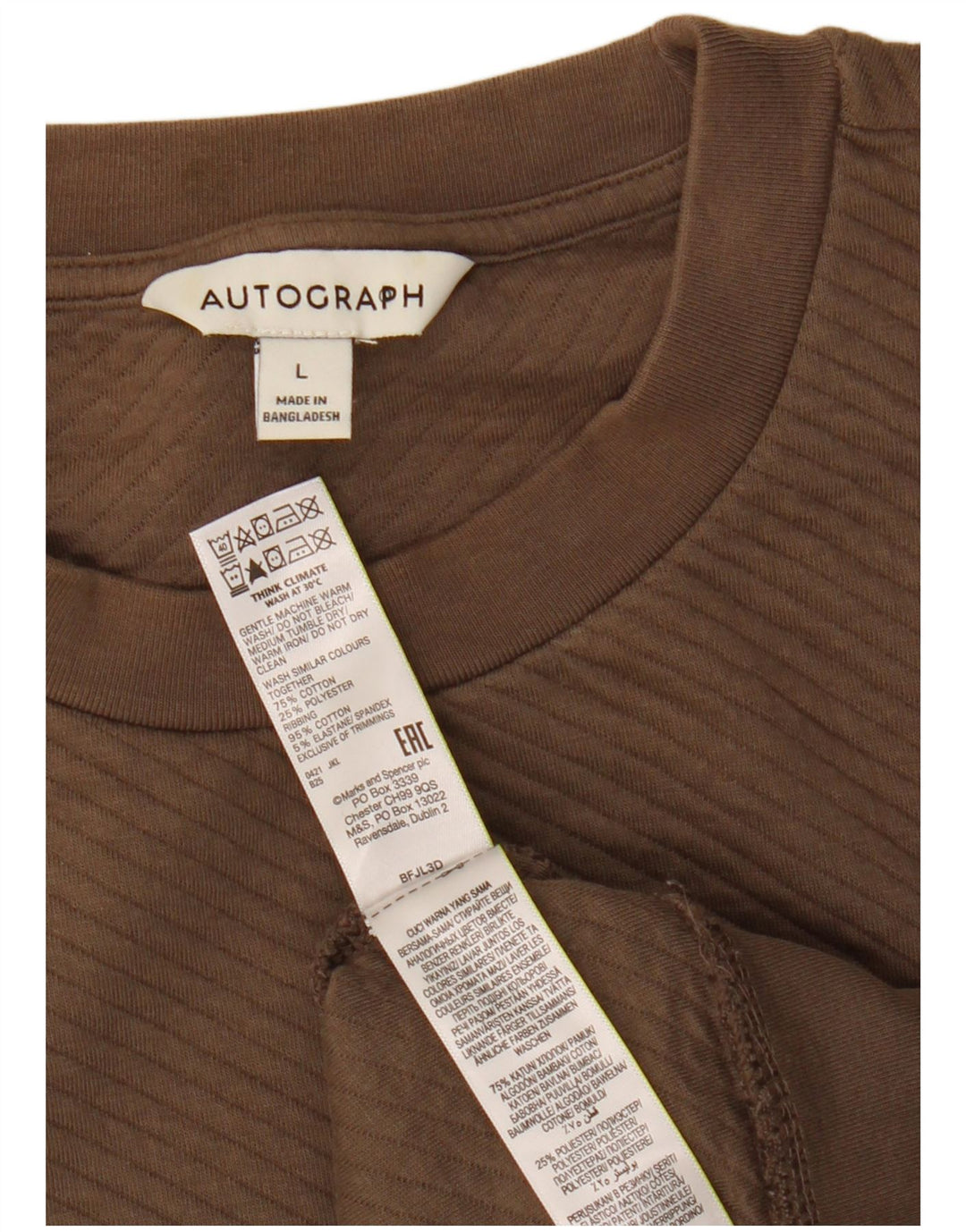 Pulover pentru bărbați Marks & Spencer Autograph Pulover mare, maro, bumbac