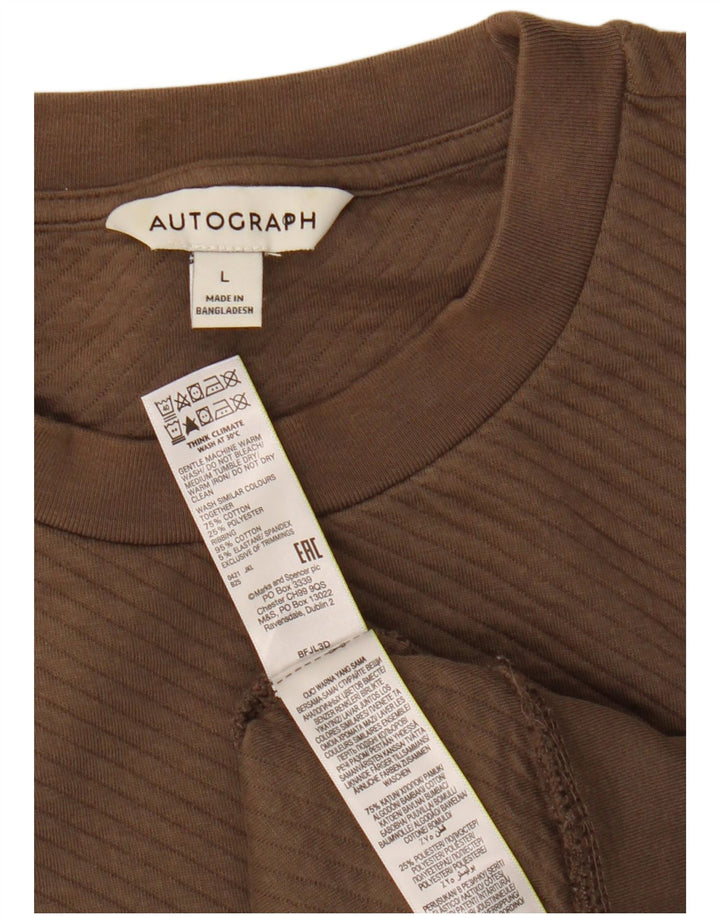 Pulover pentru bărbați Marks & Spencer Autograph Pulover mare, maro, bumbac