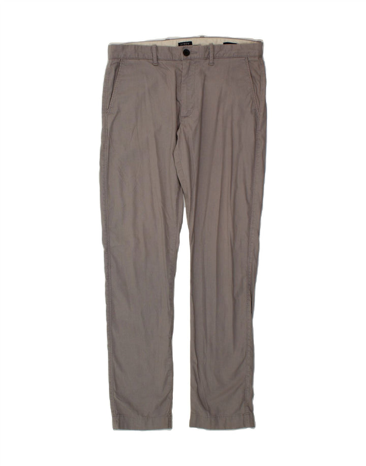 J. CREW Mens Flex Slim Chino Trousers W31 L32 Grey Cotton Vintage J. Crew and Second-Hand J. Crew from Messina Hembry 