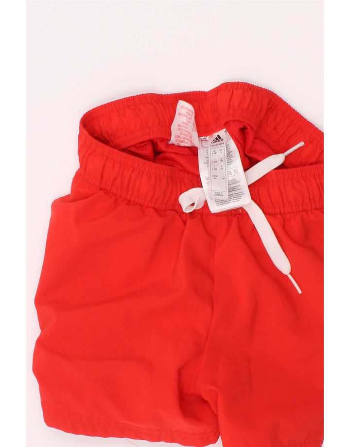 Pantaloni scurți sport pentru băieți Adidas 9-10 ani poliester roșu