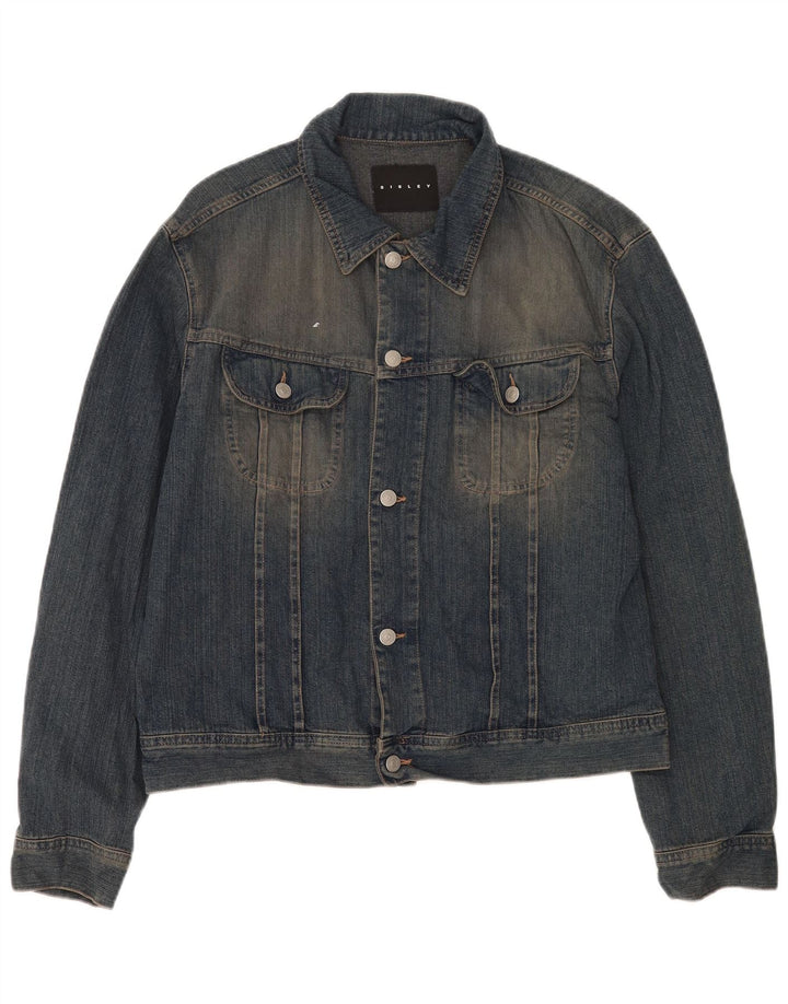 Jachetă de blugi pentru bărbați Sisley UK 42 XL Bumbac albastru