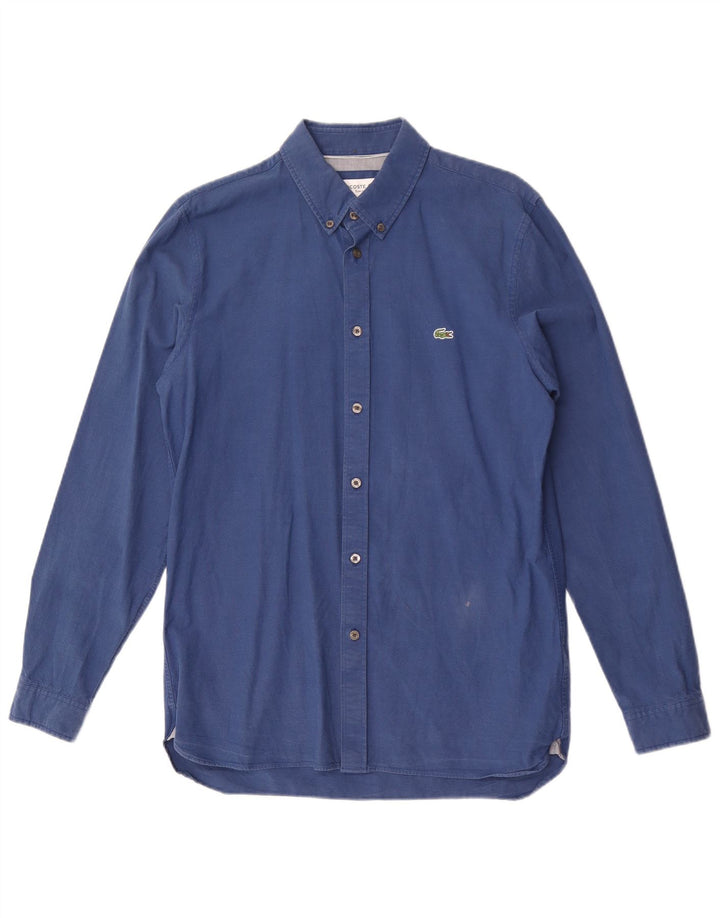 Cămașă pentru bărbați Lacoste Slim Fit Mărimea 40 Bumbac mediu albastru bleumarin
