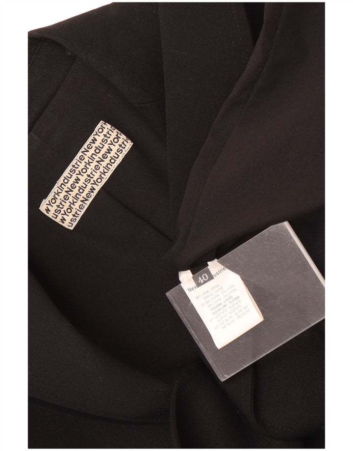 Jachetă pentru femei New York Industrie cu 1 nasture EU 40 Lână neagră medie