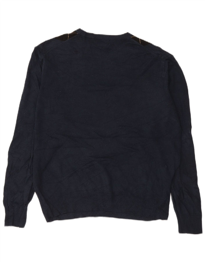 Pulover pentru bărbați DOCKERS cu decolteu rotund, mare, albastru bleumarin Argyle/Diamond