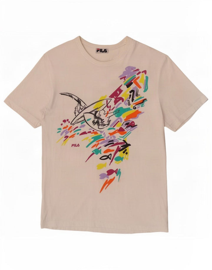 Tricou grafic pentru bărbați Fila Top Small White