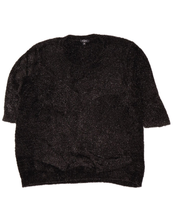 Pulover Hobbs pentru damă, cu mânecă 3/4, cu decolteu triplu, Marea Britanie 18 XL, negru cu pete