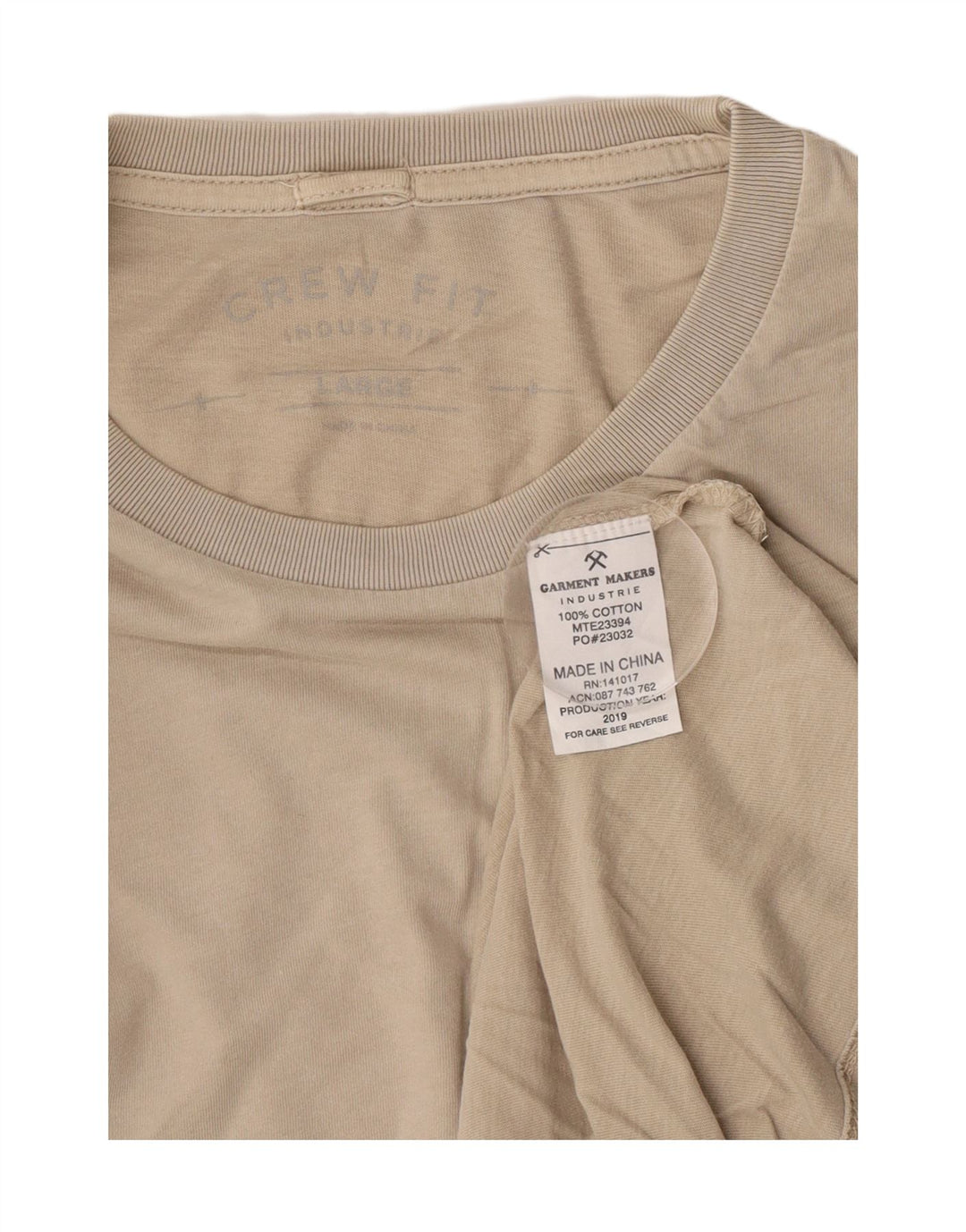 Tricou pentru bărbați vintage Top mare, bej, bumbac