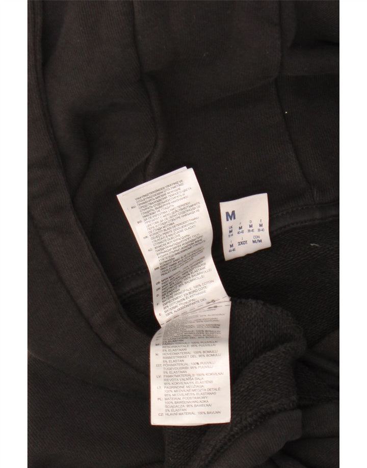 Pulover pentru femei REEBOK Crop Hoodie UK 12/14 Medium Black Bumbac