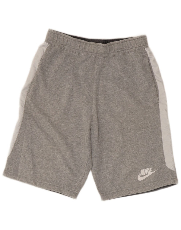 Nike Boys Sport Shorts 13-14 Years XL Grey Colourblock Cotton