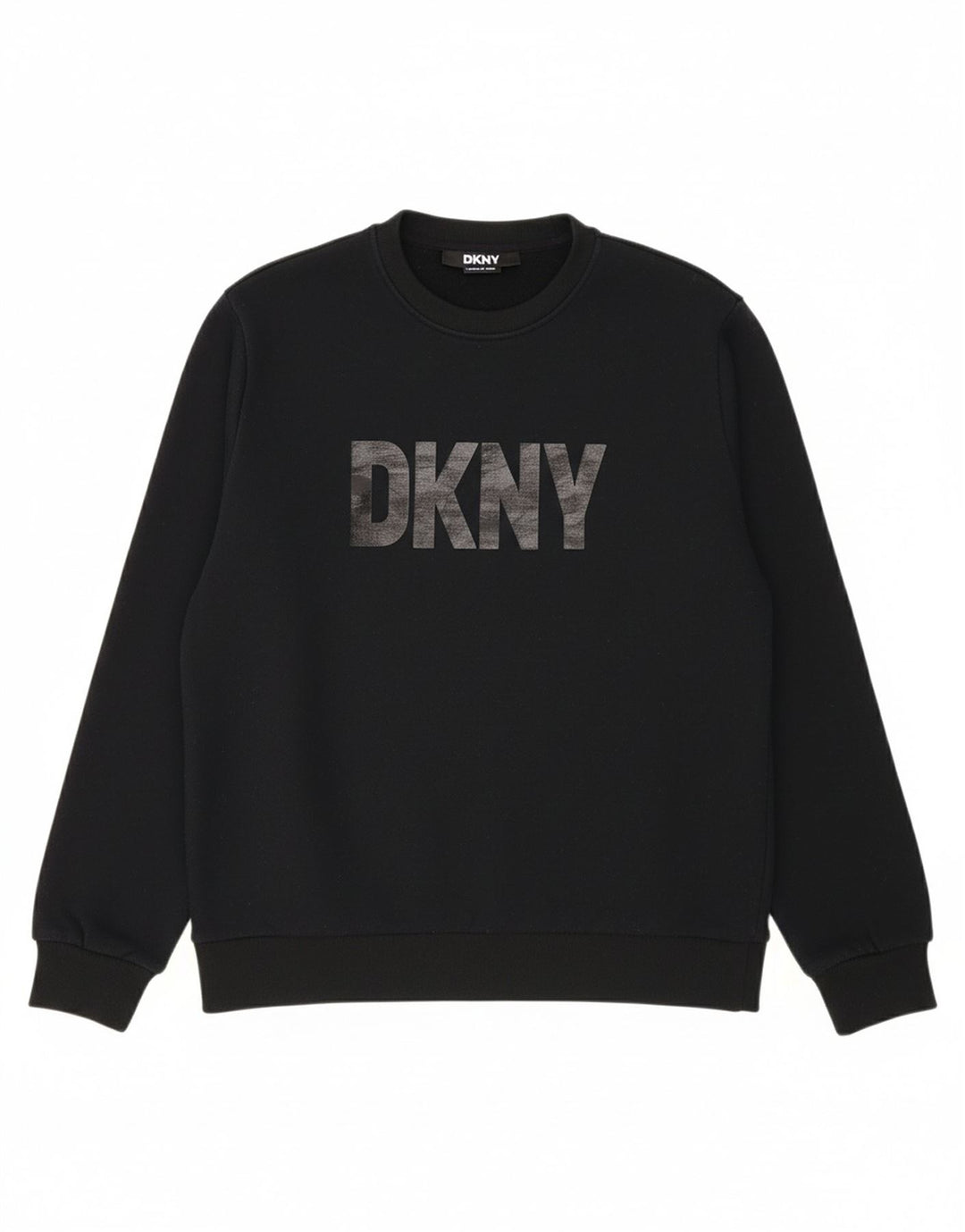 DKNY Mens Graphic Sweatshirt Jumper Medium Black Cotton
