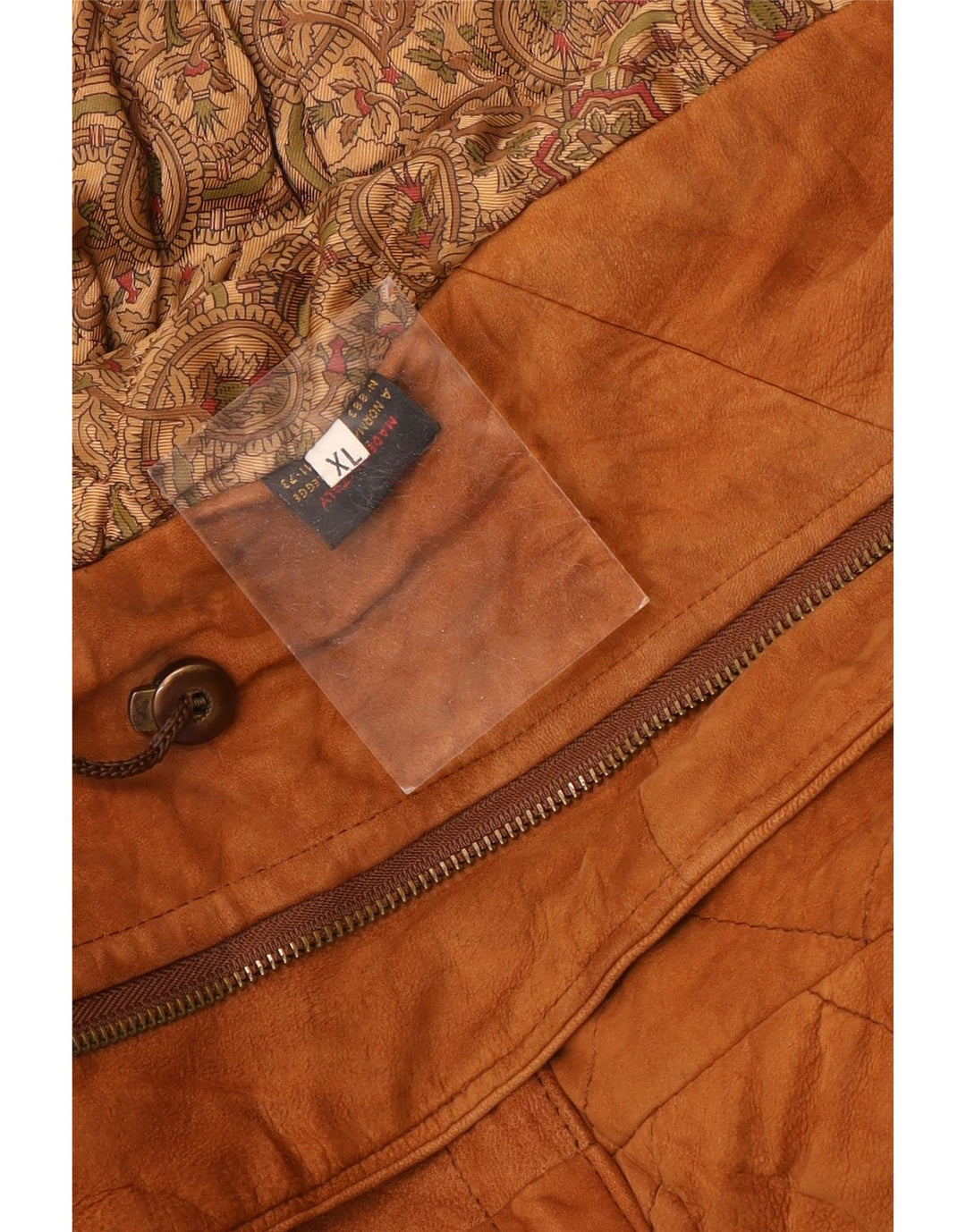Jachetă vintage pentru bărbați din piele intoarsa UK 42 XL din piele maro