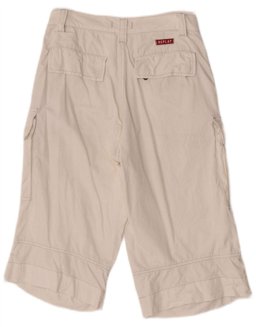 Pantaloni scurti cargo pentru bărbați Replay W28 Small White