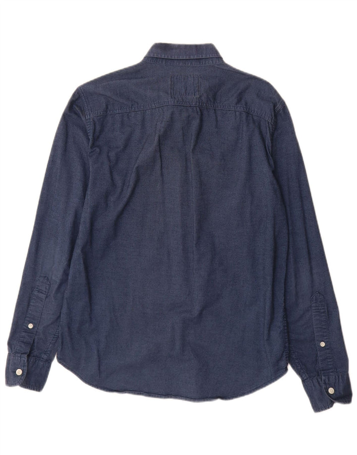 Cămașă Hollister pentru bărbați, mică, bleumarin, bumbac