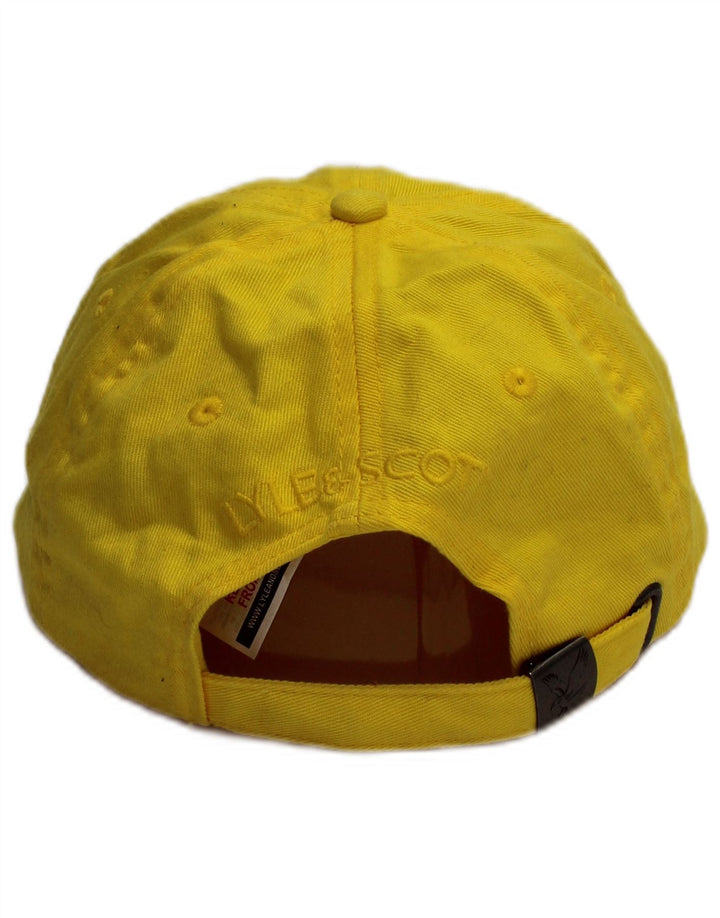 LYLE & SCOTT Şapcă de baseball cu grafică pentru bărbaţi, mărime unică, galbenă din bumbac clasică