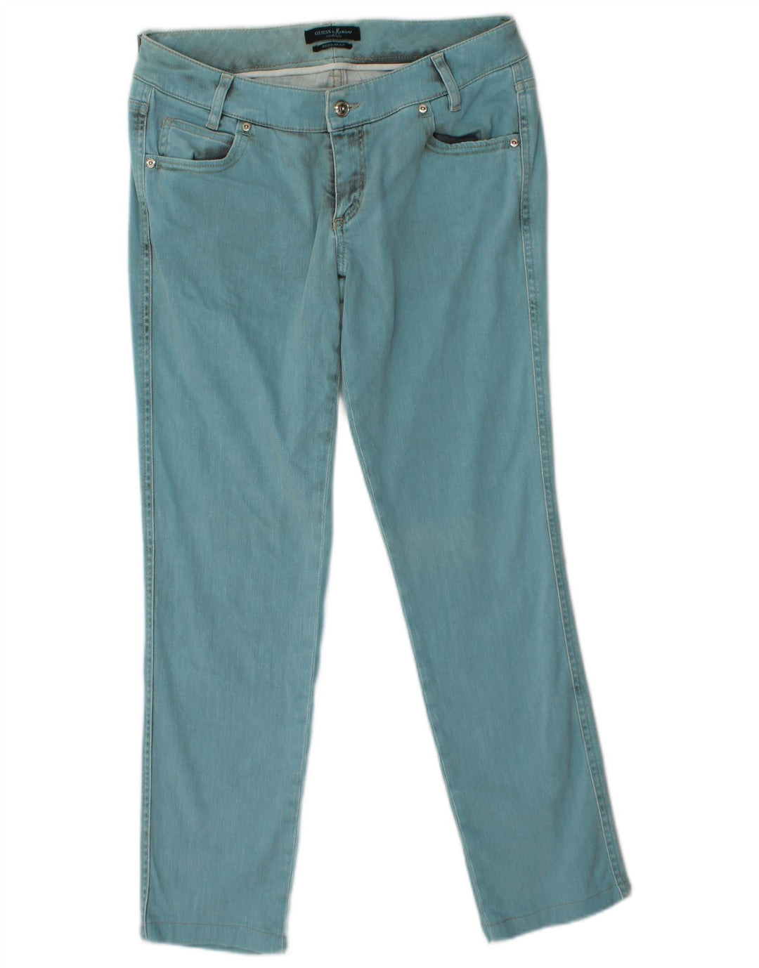 Blugi slim pentru femei GUESS BY MARCIANO, cu ajustare normală, L31 L27, bumbac albastru