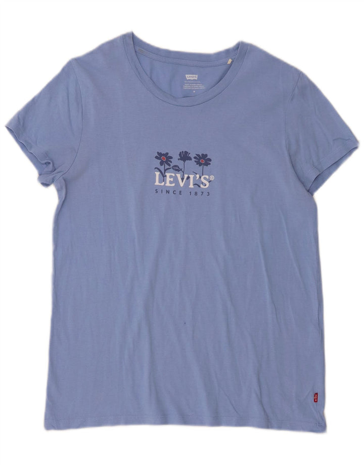 Tricou grafic Levi's pentru femei Top UK 12 Medium Blue Bumbac