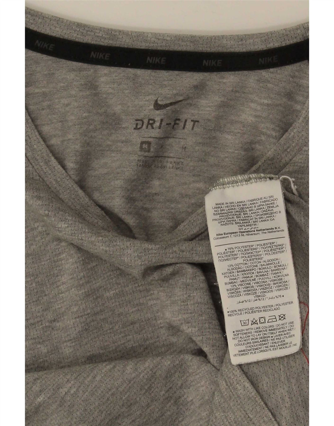 Tricou Nike Dri Fit pentru bărbați Top Medium Gri din poliester cu pete